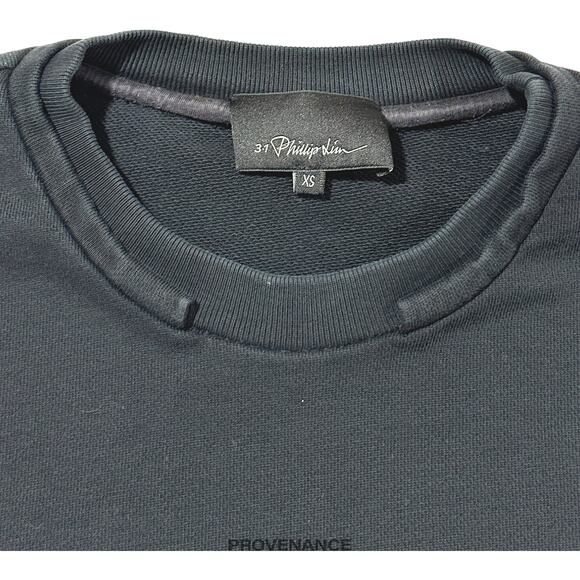 🔴 Philip Lim Crewneck Sweatshirt - Black French Terry XS - Picture 4 of 5